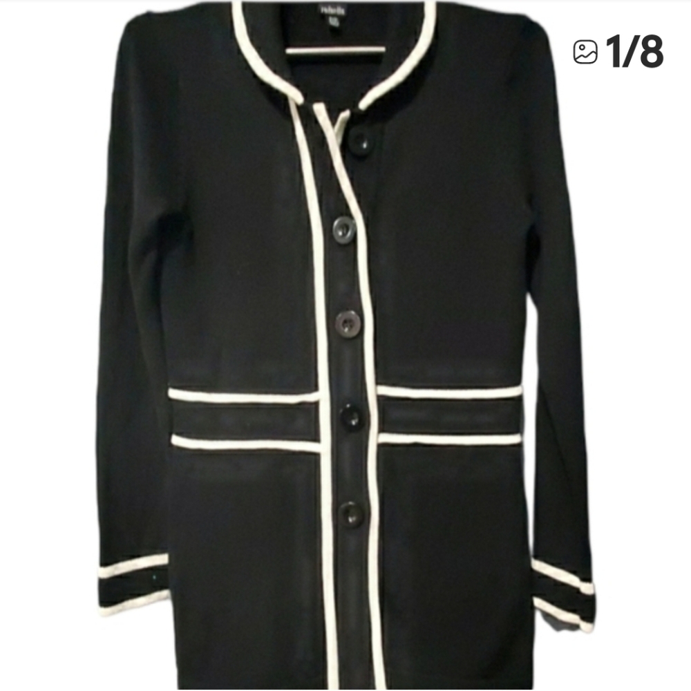 Rafaella black cardagan sweater sz small - Picture 9 of 9